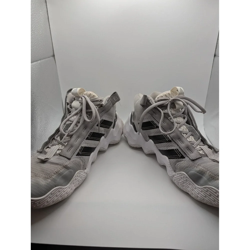 Adidas Exhibit B Mid Basketball Shoes Gray White Mens Size 11 AGY8983
